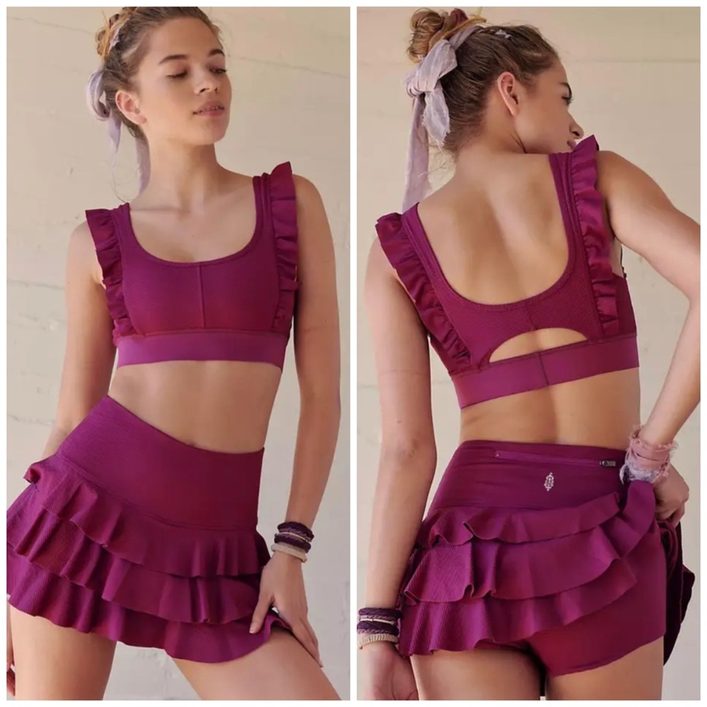 FP Movement by Free People Mini Skirt in Berry